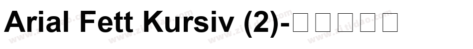 Arial Fett Kursiv (2)字体转换